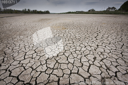 Image of cracked earth - concept image of global warming