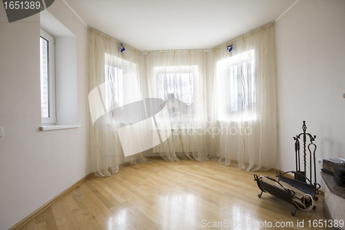 Image of moden luxury interior - hall with the windows