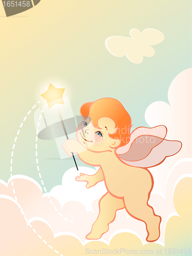 Image of Angel baby with wand