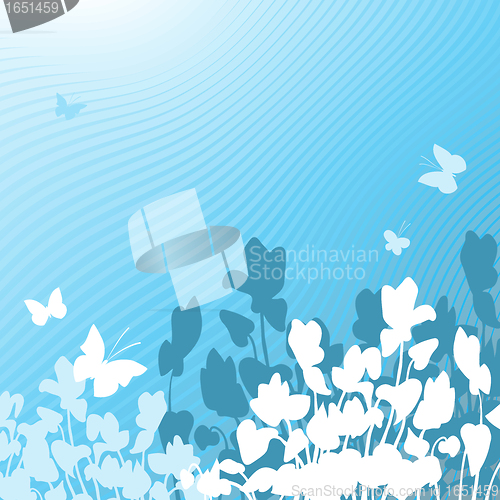 Image of Blue floral background