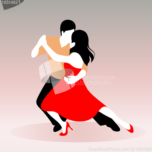 Image of Young couple dancing