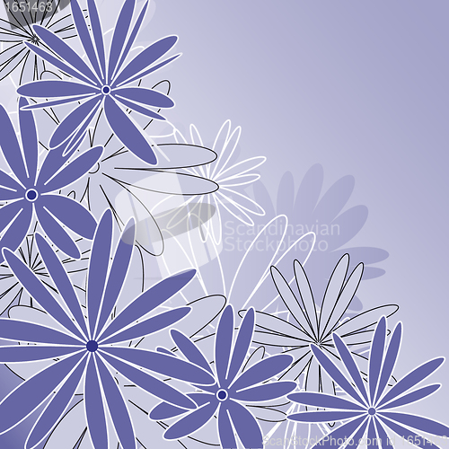 Image of Blue background wit flowers