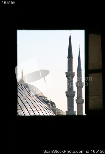 Image of Window and Blue Mosque