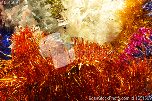 Image of garlands and decorations for Christmas and New Year