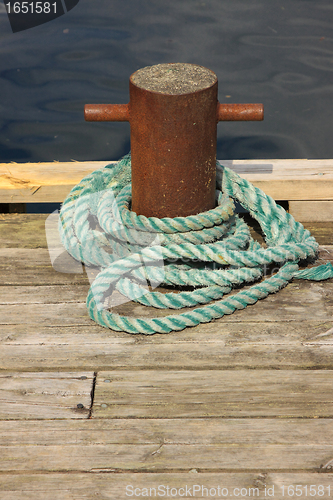 Image of Rope for mooring a boat to a pier