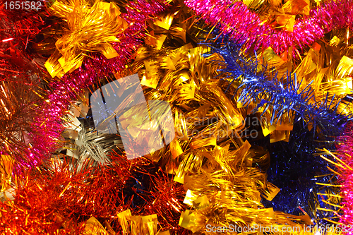 Image of garlands and decorations for Christmas and New Year