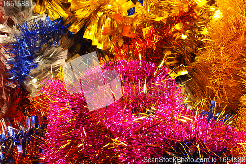 Image of garlands and decorations for Christmas and New Year
