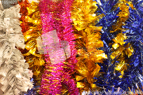 Image of garlands and decorations for Christmas and New Year