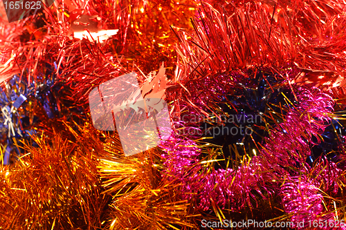 Image of garlands and decorations for Christmas and New Year