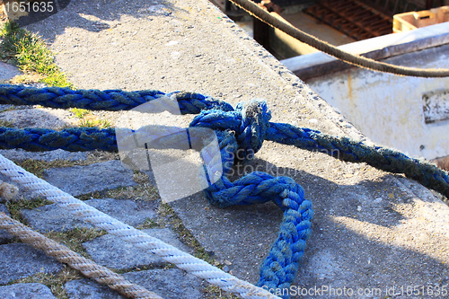 Image of Rope for mooring a boat to a pier