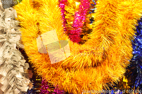 Image of garlands and decorations for Christmas and New Year