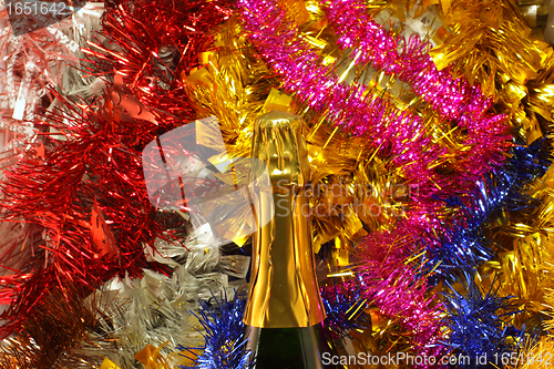 Image of garlands and decorations for Christmas and New Year