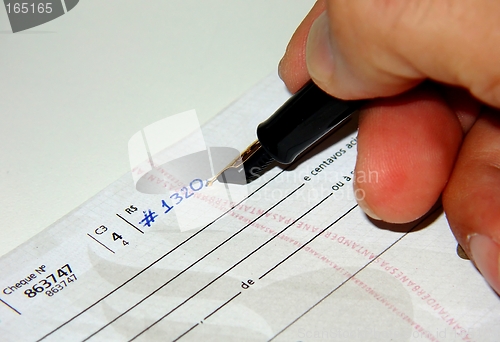 Image of Filling a check