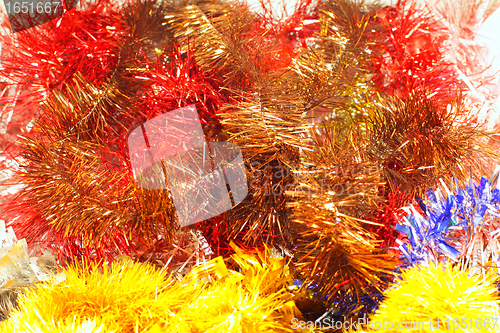 Image of garlands and decorations for Christmas and New Year