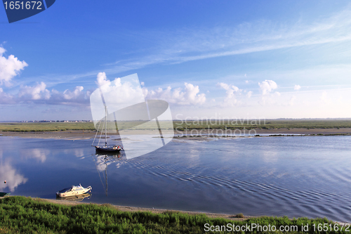 Image of channel of entrance of the port of saint valery sur somme