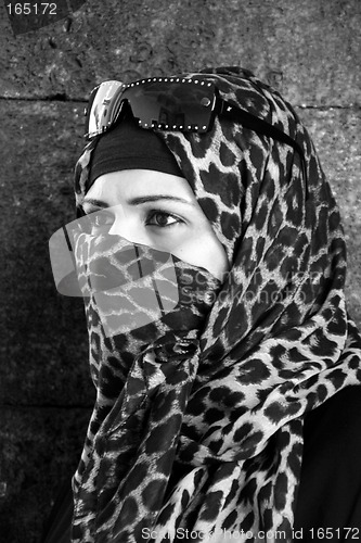 Image of Veiled middle eastern woman