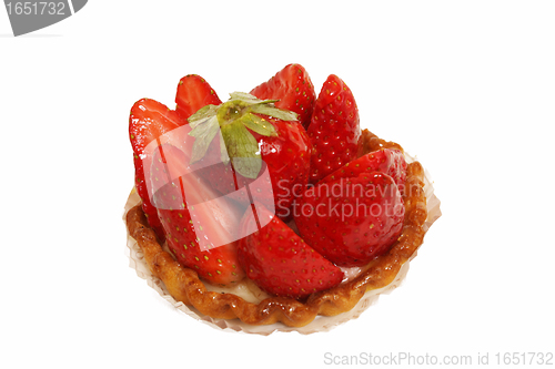 Image of a tart strawberry on a white background