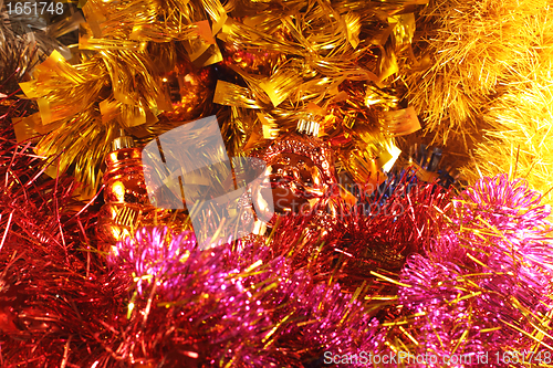 Image of garlands and decorations for Christmas and New Year
