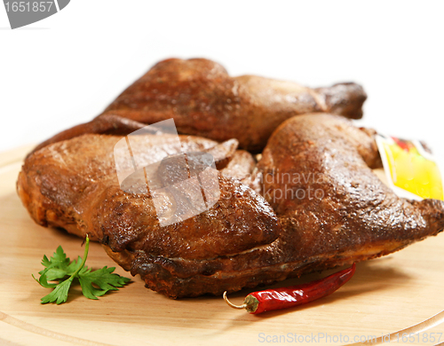 Image of delicious smoked chicken