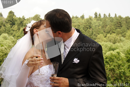 Image of wedding kiss