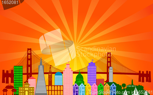 Image of San Francisco City Skyline Panorama