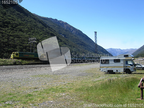 Image of A Train at Arthur's Pass, New Zealand
