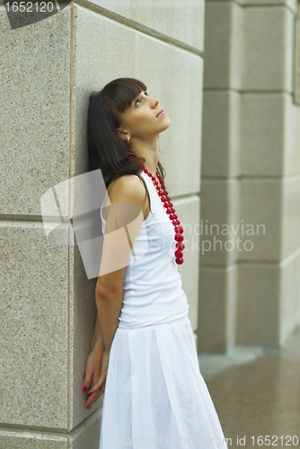 Image of Girl with red beads