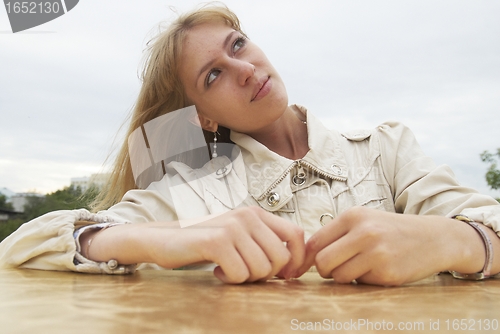 Image of Pretty girl in park