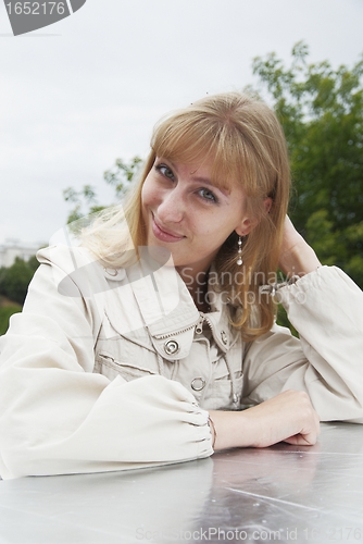 Image of Pretty girl in park