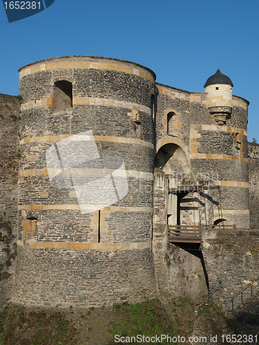 Image of Two towers and drawbridge of the Angevine castle.