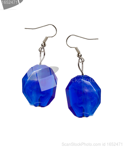 Image of Earrings out of the blue cut-glass