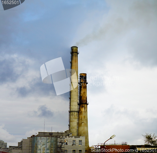 Image of factory smokestack tube