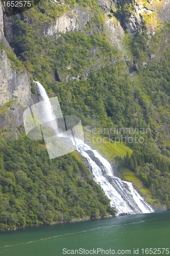 Image of wild streams and waterfalls of Norway in summer