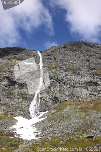 Image of wild streams and waterfalls of Norway in summer