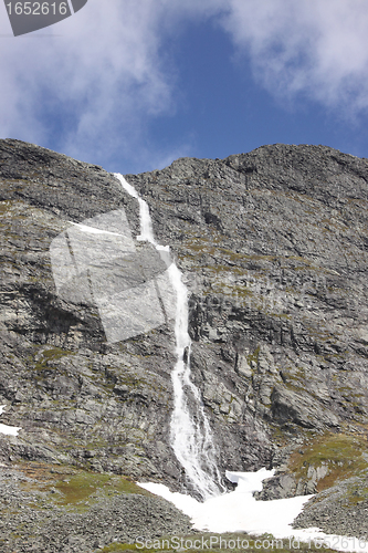 Image of wild streams and waterfalls of Norway in summer