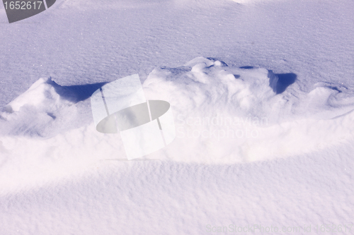 Image of snowy landscape in the winter sun in France