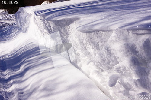 Image of snowy landscape in the winter sun in France