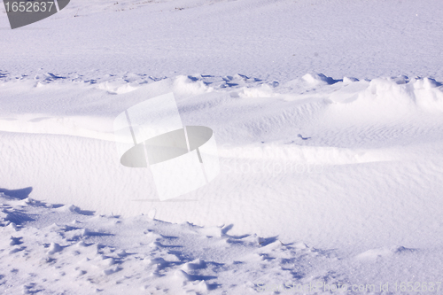 Image of snowy landscape in the winter sun in France