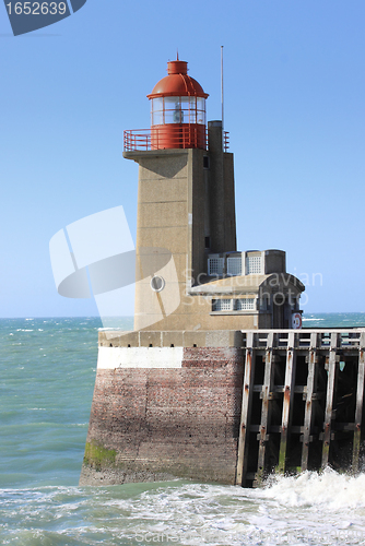 Image of entrance channel of the Port of Fecamp in Normandy france