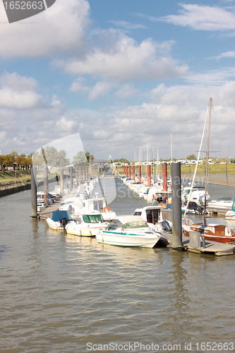 Image of boat in the marina of crotoy in France