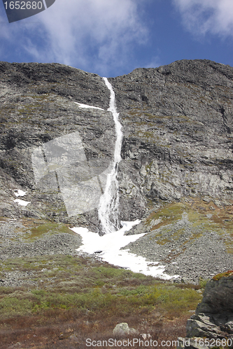 Image of wild streams and waterfalls of Norway in summer