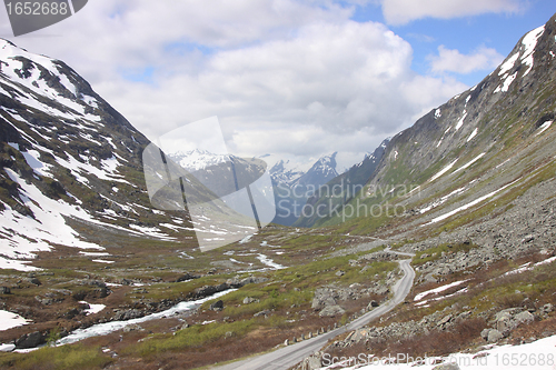 Image of wild streams and waterfalls of Norway in summer