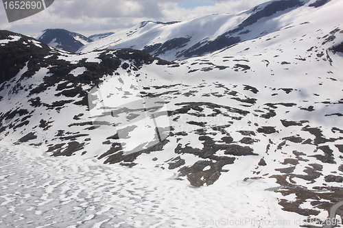 Image of snowy mountain resort and winter sports in Norway