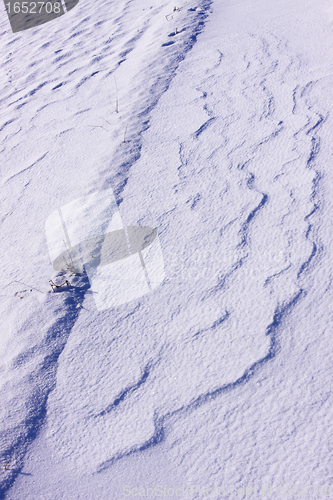 Image of snowy landscape in the winter sun in France