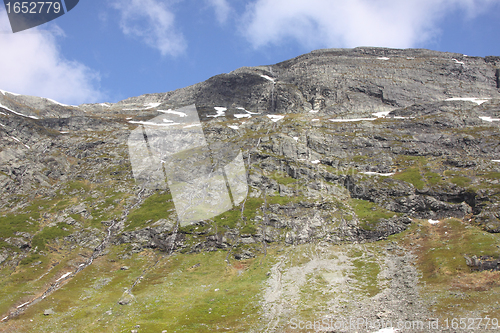 Image of wild streams and waterfalls of Norway in summer