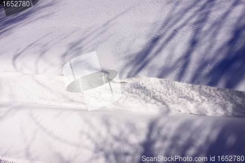 Image of snowy landscape in the winter sun in France