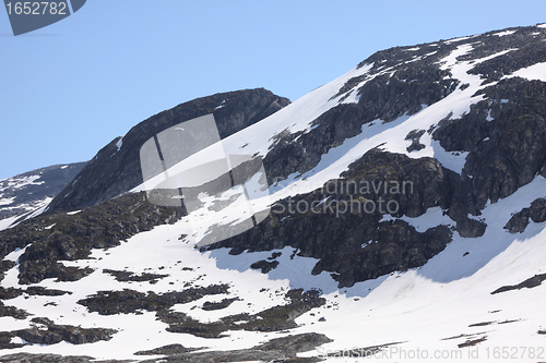 Image of snowy mountain resort and winter sports in Norway