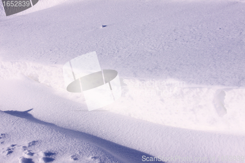 Image of snowy landscape in the winter sun in France