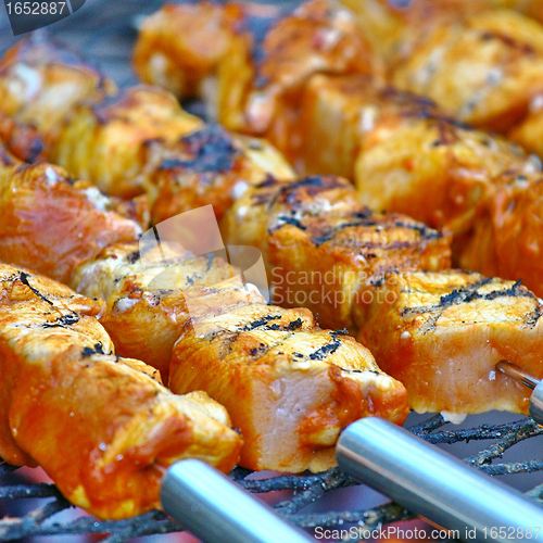 Image of  Barbecue meat on grill