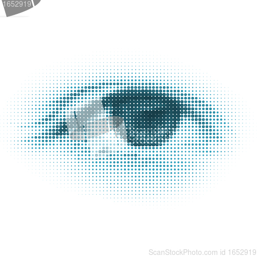 Image of Abstract halftone digital eye. EPS 8